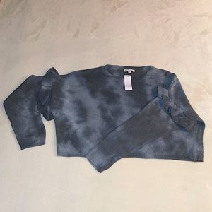 Brand New Women’s Smokey Gray Cropped Sweater One Size Fits Most